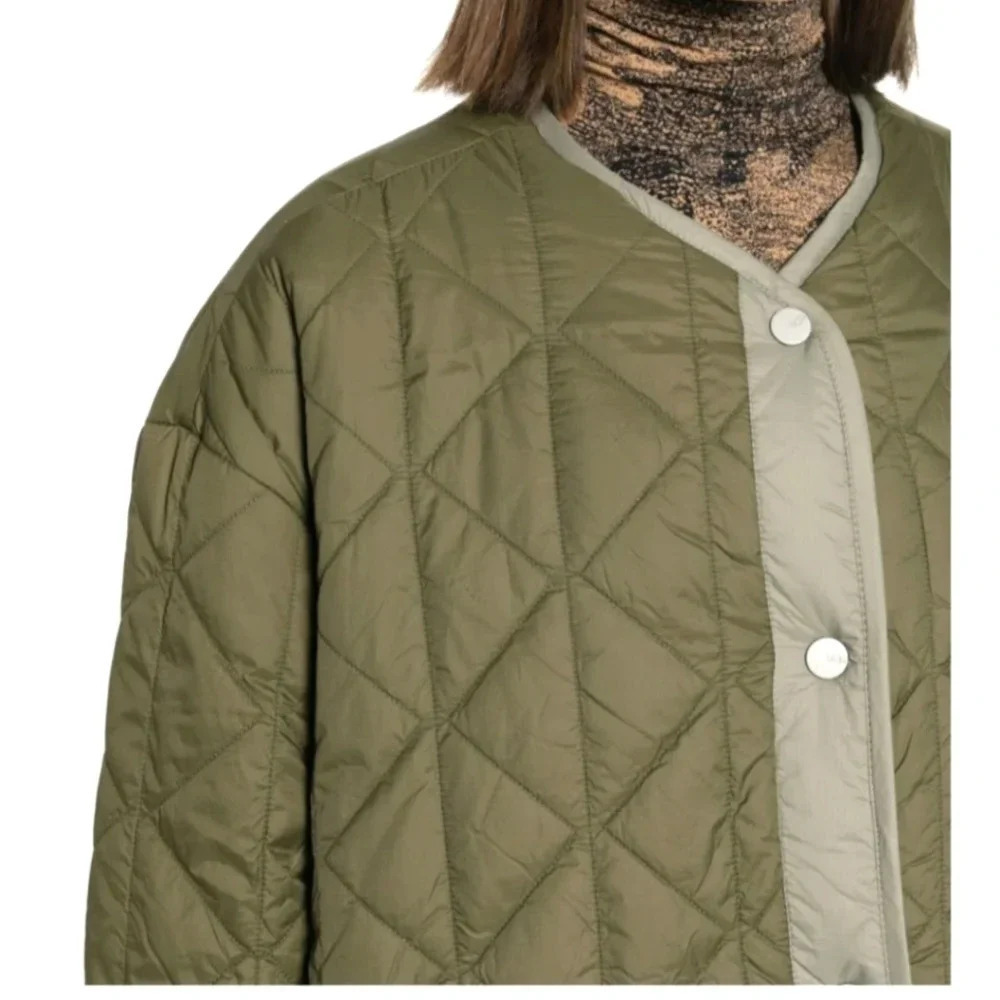UGG Olive Amelea Reversible Quilt Oversized Jacket Long Sleeves Size M Women's - Picture 4 of 16
